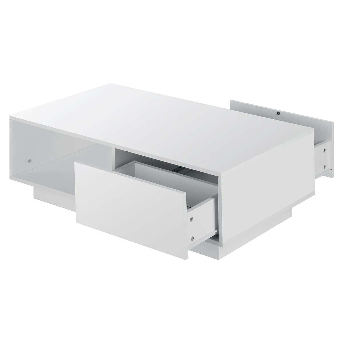 High Gloss Coffee Tables RGB LED End Table Nordic Modern Side Table Living Room image 7