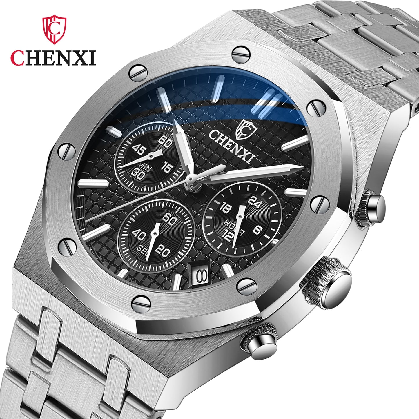CHENXI 948 Chronograph Date Business Top Luxury Brand Quartz Watch Men Stainles image 18