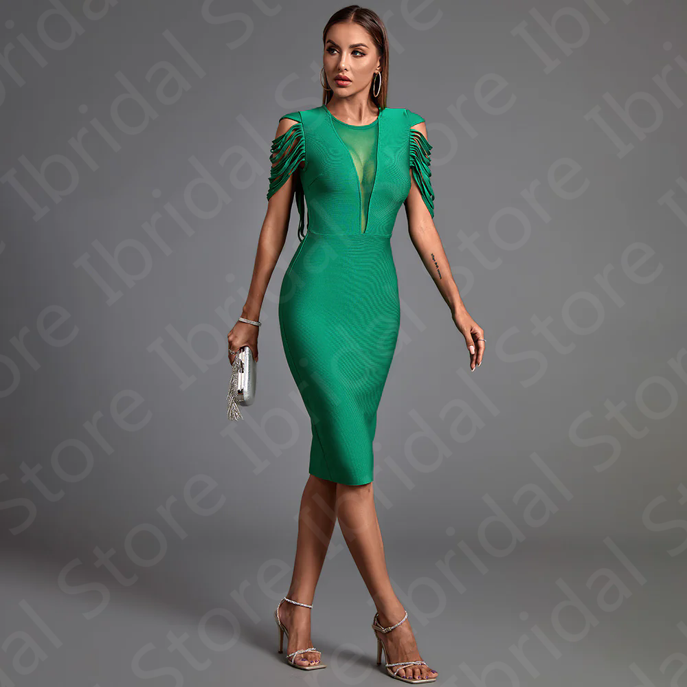 Classic Green Homecoming Dresses 2024 Short Cocktail Party Dress Draped Short S image 2