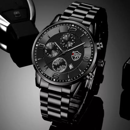 Luxury Mens Sports Casual Watches For Men Fashion Stainless Steel Calendar Quar image 1