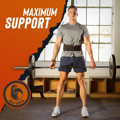 Weight Lifting Belt Back Support Workout Belt with Metal Buckle for Men Women G image 5