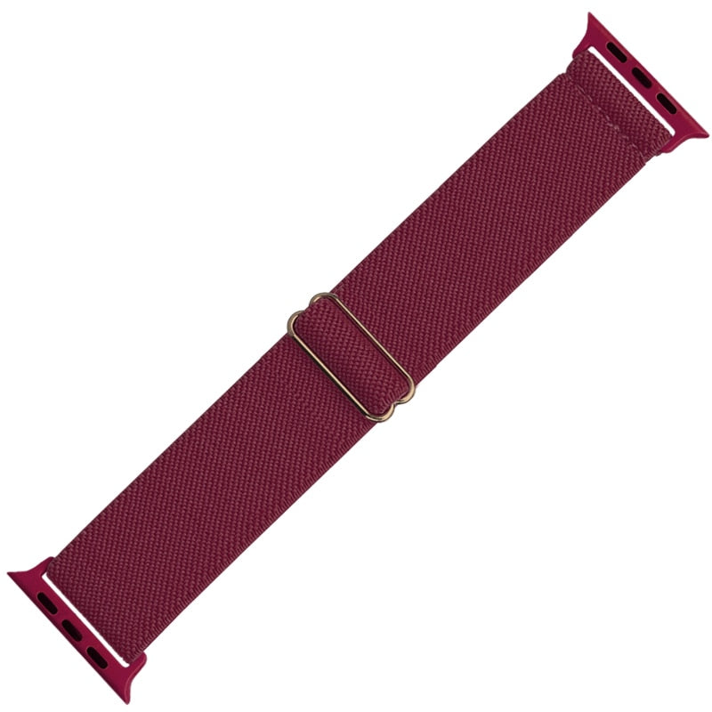 Nylon Strap for Apple Watch Band 7 8 45mm 41mm Adjustable Elastic Breathable Br image 2