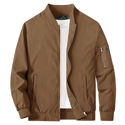 MAGCOMSEN Lightweight Men's Bomber Jackets Summer Autumn Full Zip Wind