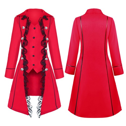 Halloween Robe Gothic Medieval Vintage Cardigan Jacket Long Sleeve Wai