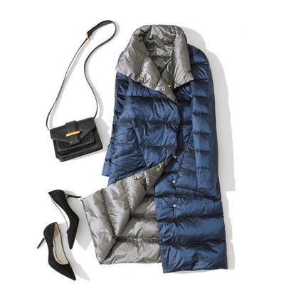 Fitaylor White Duck Down Ultra Light Jacket Women Winter Double Sided