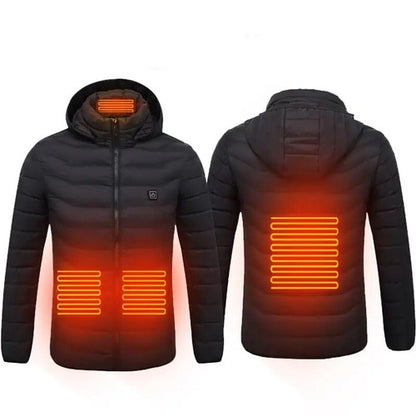Winter Men Women Thicken Warm USB Heating Cotton Jackets Coat Smart Th