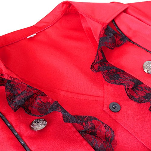 Halloween Robe Gothic Medieval Vintage Cardigan Jacket Long Sleeve Wai