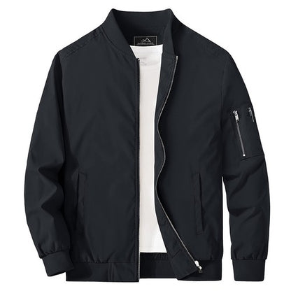 MAGCOMSEN Lightweight Men's Bomber Jackets Summer Autumn Full Zip Wind