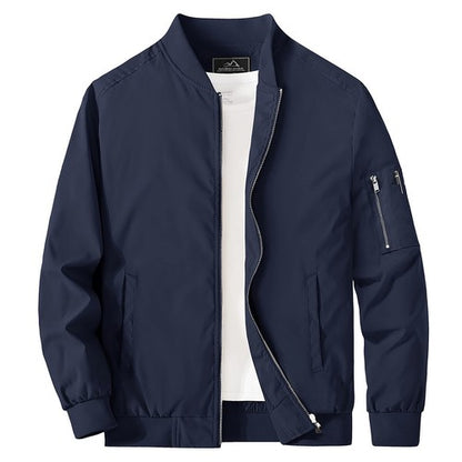 MAGCOMSEN Lightweight Men's Bomber Jackets Summer Autumn Full Zip Wind