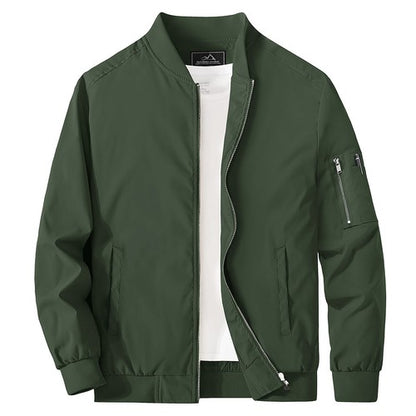 MAGCOMSEN Lightweight Men's Bomber Jackets Summer Autumn Full Zip Wind