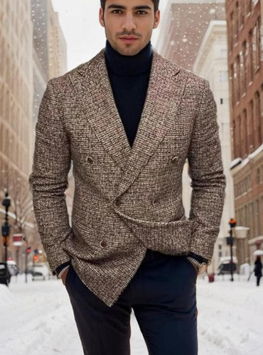 Men's Stylish Casual Blazer Slim Fit Gentleman Business Suit Jacket Ve