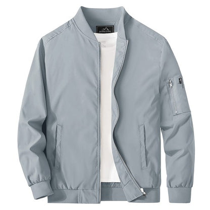 MAGCOMSEN Lightweight Men's Bomber Jackets Summer Autumn Full Zip Wind