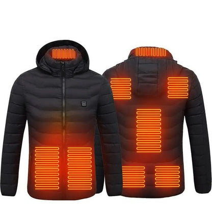 Winter Men Women Thicken Warm USB Heating Cotton Jackets Coat Smart Th