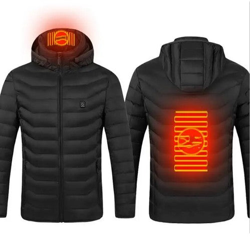 Winter Men Women Thicken Warm USB Heating Cotton Jackets Coat Smart Th