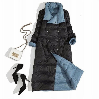 Fitaylor White Duck Down Ultra Light Jacket Women Winter Double Sided