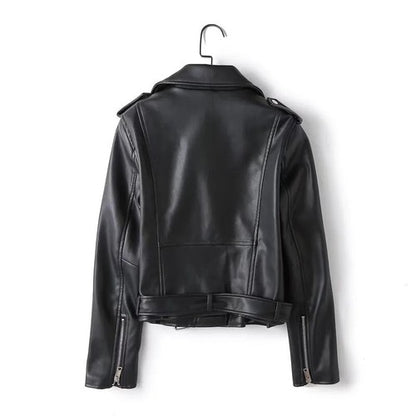 TRAF ZR Woman Faux Fur Coat Zipper Leather Jackets Perfecto Leather Ne