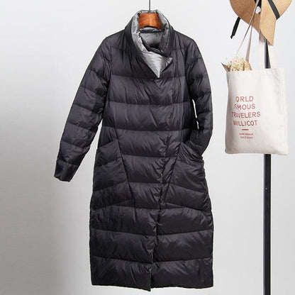 Fitaylor White Duck Down Ultra Light Jacket Women Winter Double Sided