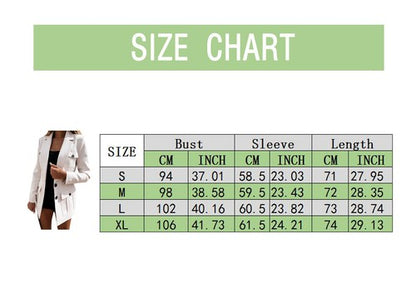 Women Chic Autumn Winter Outwear Casual Solid Color Long Sleeve Lapel