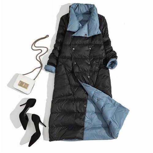Fitaylor White Duck Down Ultra Light Jacket Women Winter Double Sided