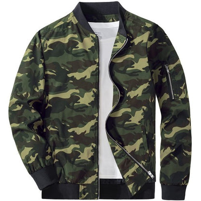 MAGCOMSEN Lightweight Men's Bomber Jackets Summer Autumn Full Zip Wind