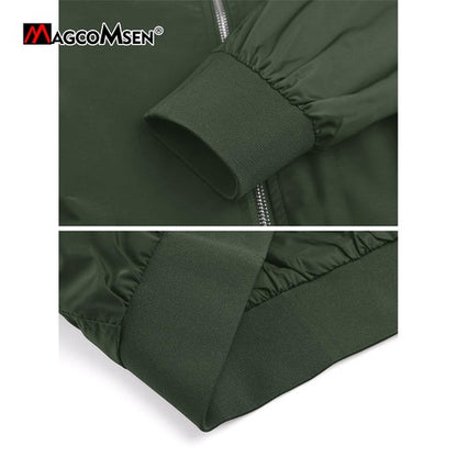MAGCOMSEN Lightweight Men's Bomber Jackets Summer Autumn Full Zip Wind