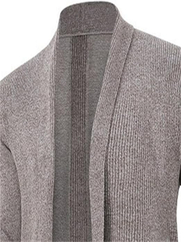 Autumn Winter New Men's Mid-Length Slim Fit Trench Coat Fashion Knit C