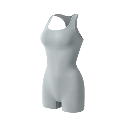 Women's Yoga Rompers  Jumpsuit Tummy Control One Piece Bodycon Stretch Short image 0