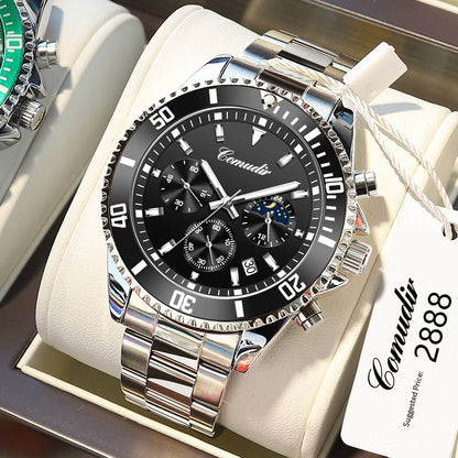 Top Brand Watch for Men Multi-dial Waterproof Sports Male Stainless Steel Quart image 1