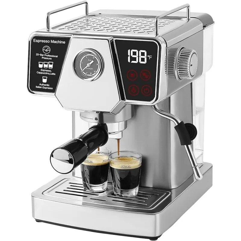 Espresso Machine Touch Screen 20 Bar, Stainless Steel Espresso Maker with Steam image 0