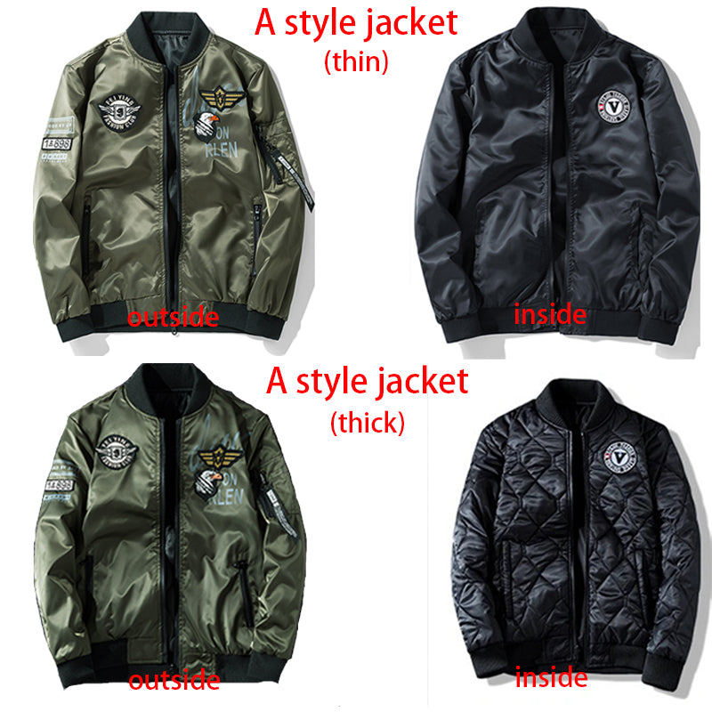 Motorcycle jacket Army Air Force Fly Pilot Jacket Military Airborne Flight Tact image 13