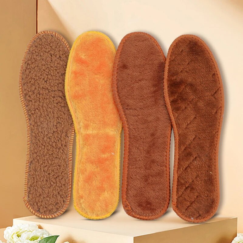 1Pair Thicken Plush Insoles Men Women Heating Shoe Pads Winter Warm Shoes Insol image 8