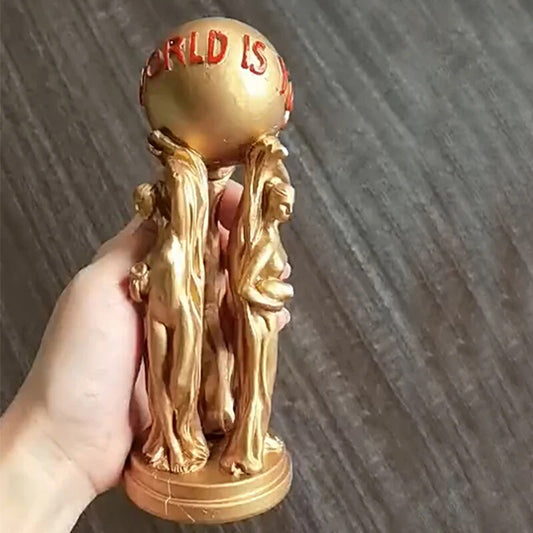 The World Is Yours Resin Statue Ornaments Miniatures Home Decoration Crafts Off image 0