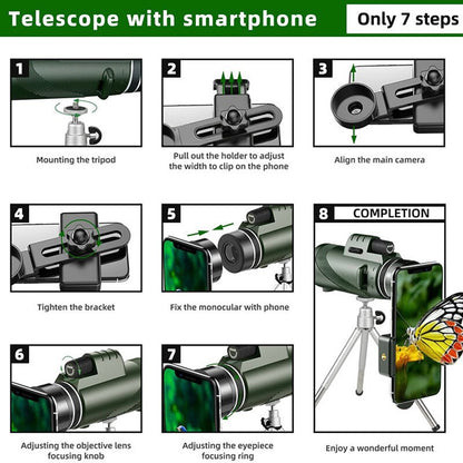 Portable Zoom HD 5000M Telescope Folding Long Distance Mini Powerful Telescope image 8