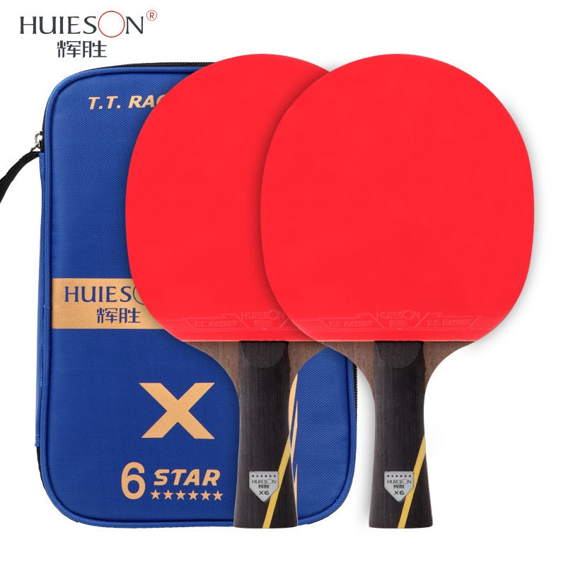 Huieson 2pc Ping Pong Rackets Set 5/6 Star Offensive Table Tennis Racket  with image 7