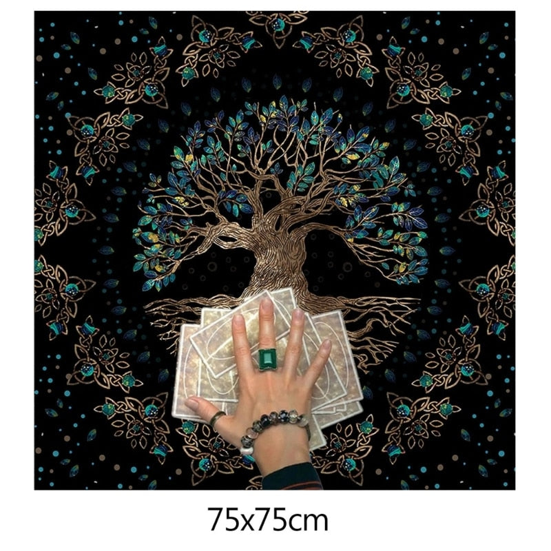 23x23In Flannel Tarot Tablecloth Rune Divination Altar Tarot Patch Table Cover image 6