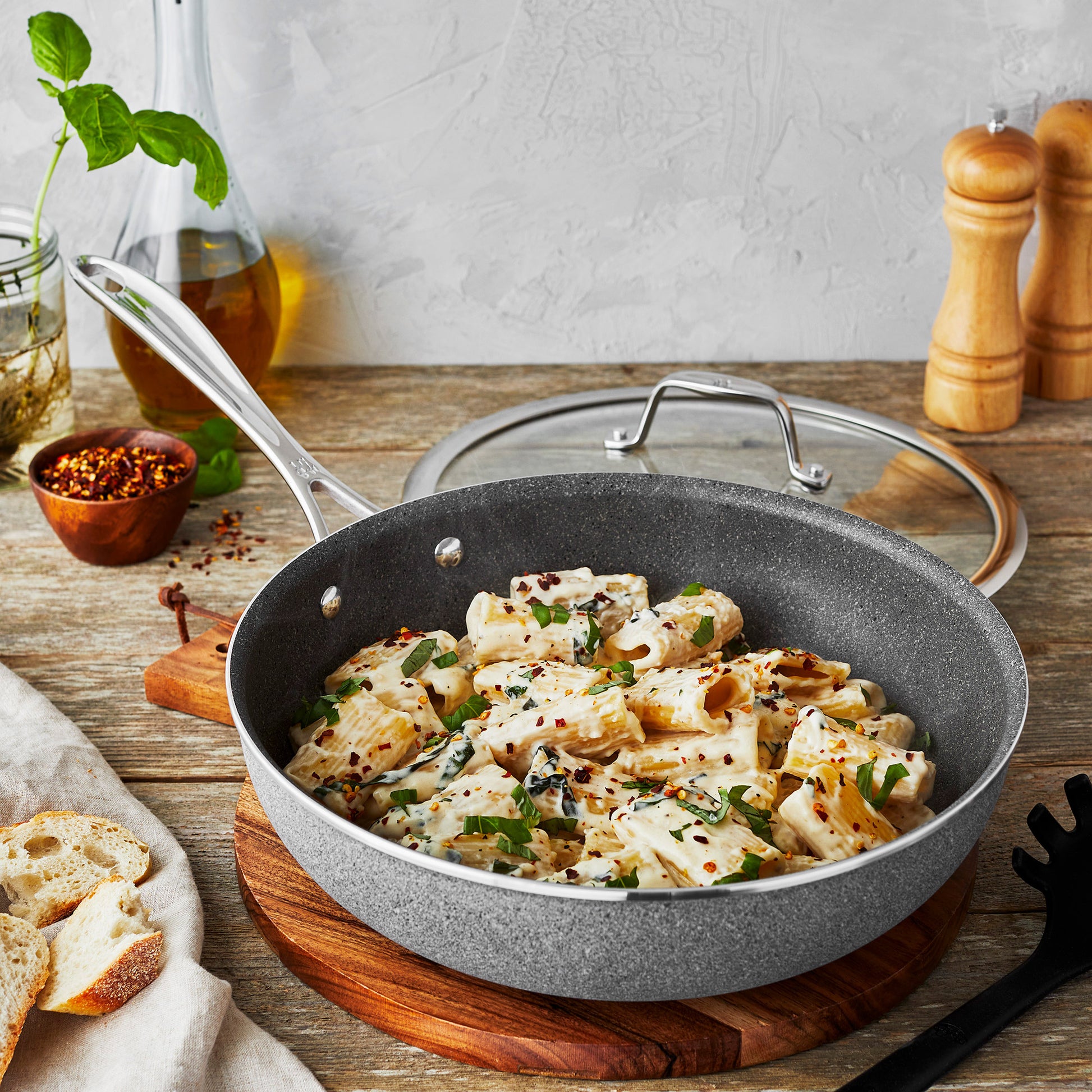 Henckels Capri Granitium 4.4-Quart Non-Stick Perfect Pan with Lid image 4