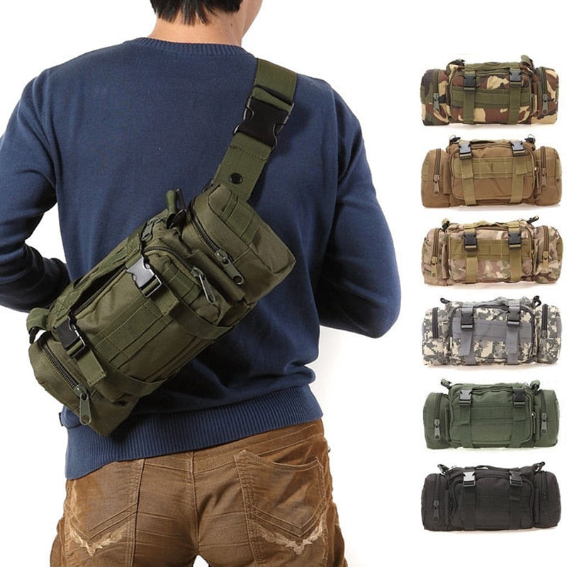 Tactical Waist Fanny Pack for Men Military Waterproof Cross-body Shoulder Sling image 9
