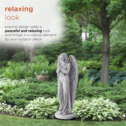 Alpine Corporation Praying Angel Statue, Outdoor Yard Art Decor image 3