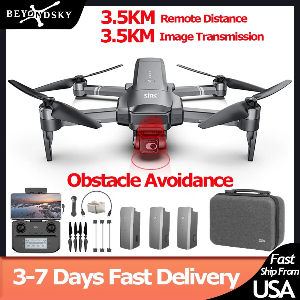 SJRC F22S 4K PRO GPS Drone With Camera Obstacle Avoidance 2-Axis Brushless RC Q image 1