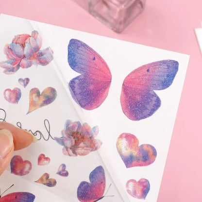 1PC Fairy Butterfly Shiny Tattoo Sticker Waterproof Eyes Face Hand Body Art Fak image 12