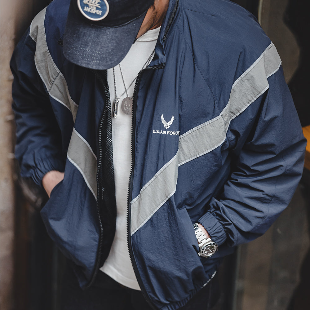 Maden ARMY Reflective Hooded Contrasting Color Bomber Jacket Sports Quick-dryin image 5