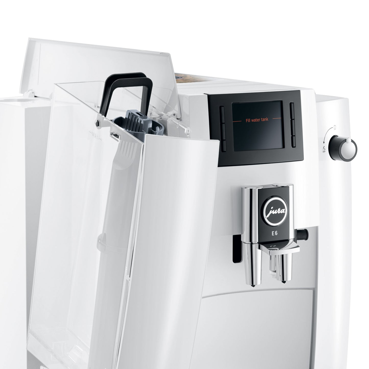 JURA E6 Automatic Coffee Machine, Piano White image 5