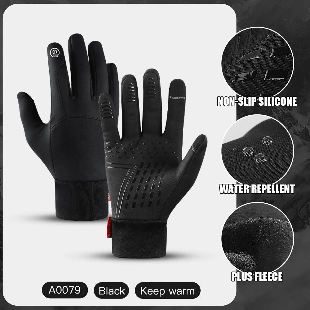 Winter Men Women Gloves Touch Cold Waterproof Male Outdoor Sports Warm Motorcyc image 1