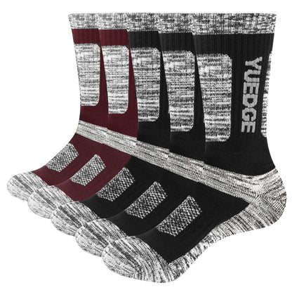 YUEDGE Men Moisture Wicking Cushioned Thick Sports Athletic Crew Socks Mid Cal image 4