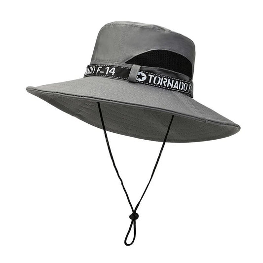New Hot Selling Spring Summer Bucket Hat Men's Solid Color Big Brim Sun Hat Wom image 0