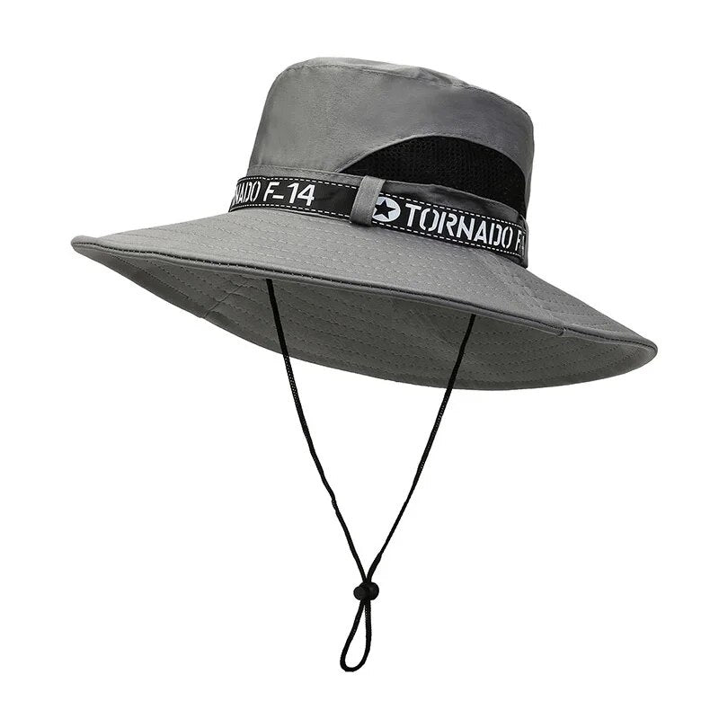 New  Selling Spring Summer Bucket Hat Men's Solid Color Big Brim Sun Hat Wom image 0