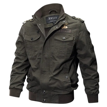 Motorcycle Military Bomber Jacket Men Spring Autumn motor Casual Multi-pocket P image 6