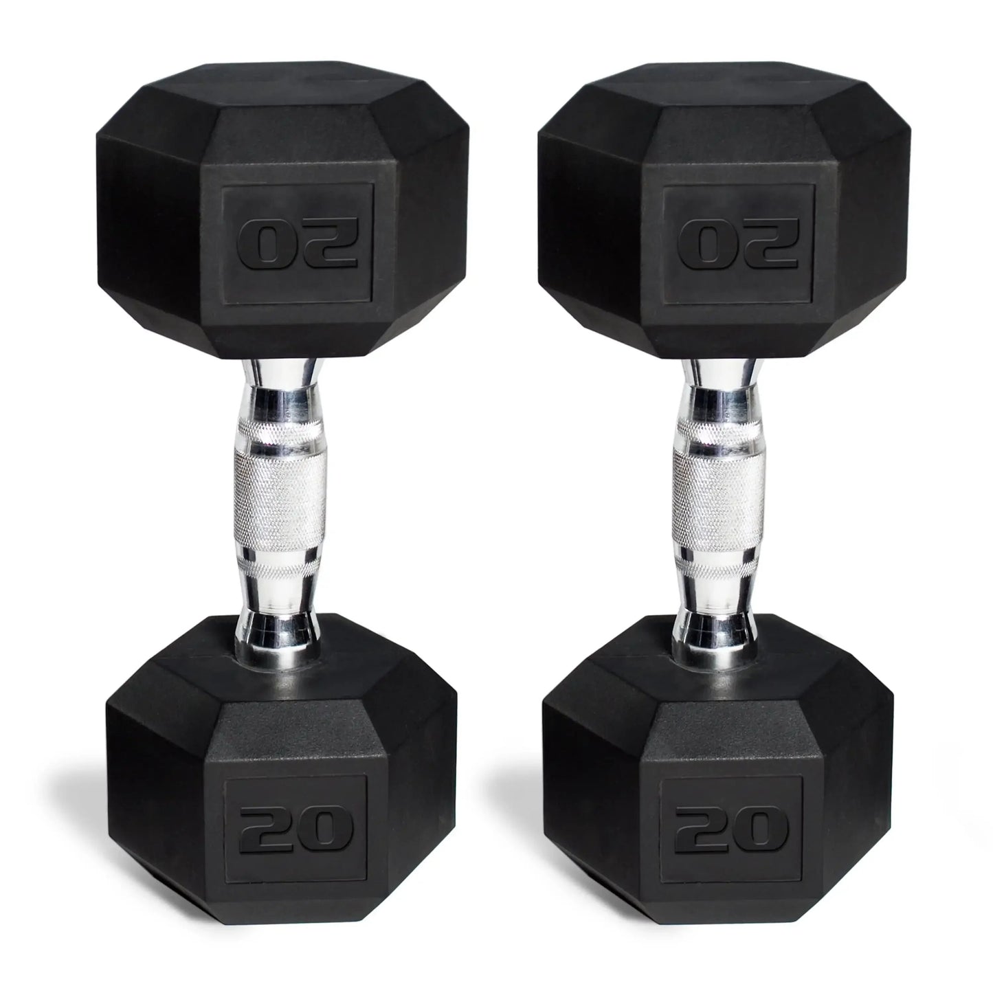 (2 pack) Barbell, 45lb Coated Hex Dumbbell, Single image 7