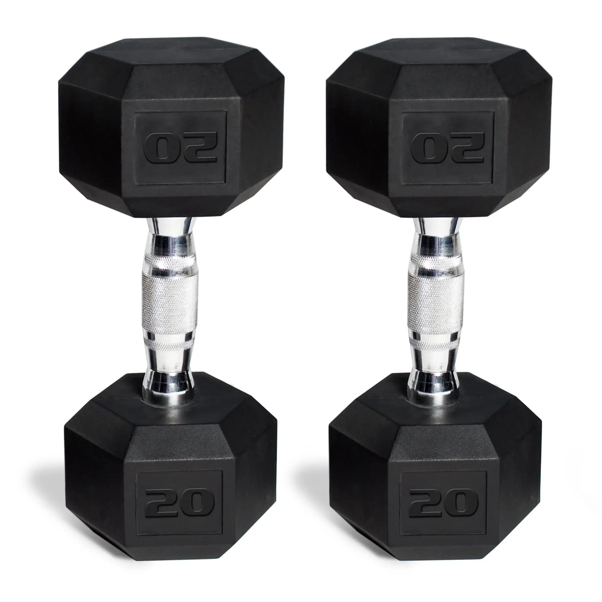 (2 pack) Barbell, 45lb Coated Hex Dumbbell, Single image 7