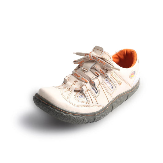 TMA EYES Women Casual Lace-Up Breathable Mesh and Leather Sneaker